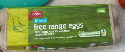 Coles Free Range Eggs 12pk